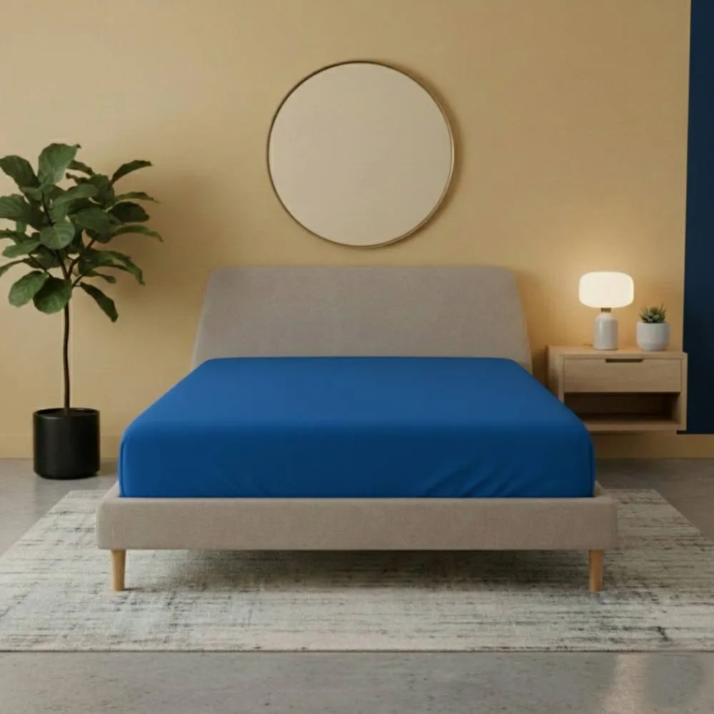 Snug City Flannelette Fitted Sheet Soft Brushed Cotton Bedding Warmth Comfort in Teal