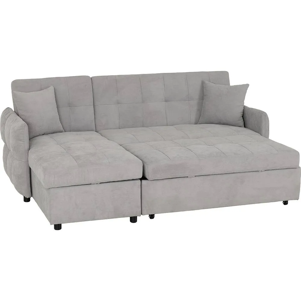 Seconique Chelsea Corner Sofa Bed in Light Grey 4