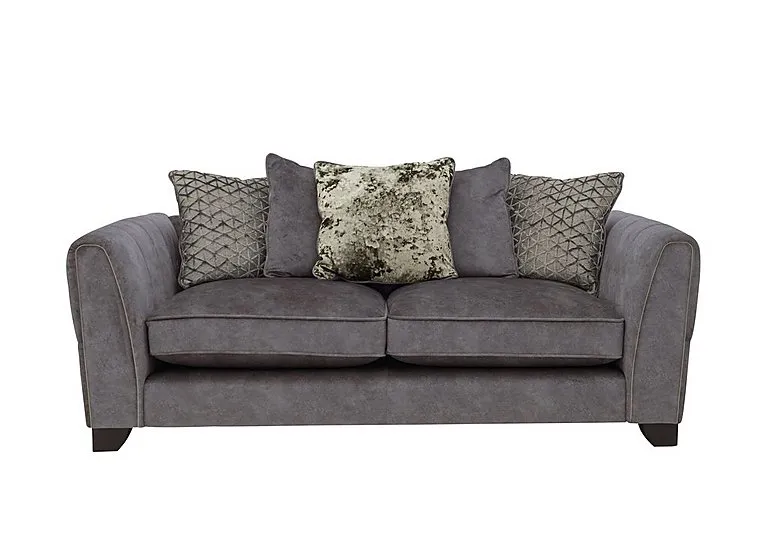 Mariah 3 Seater Fabric Scatter Back Sofa - Dapple Moleskin