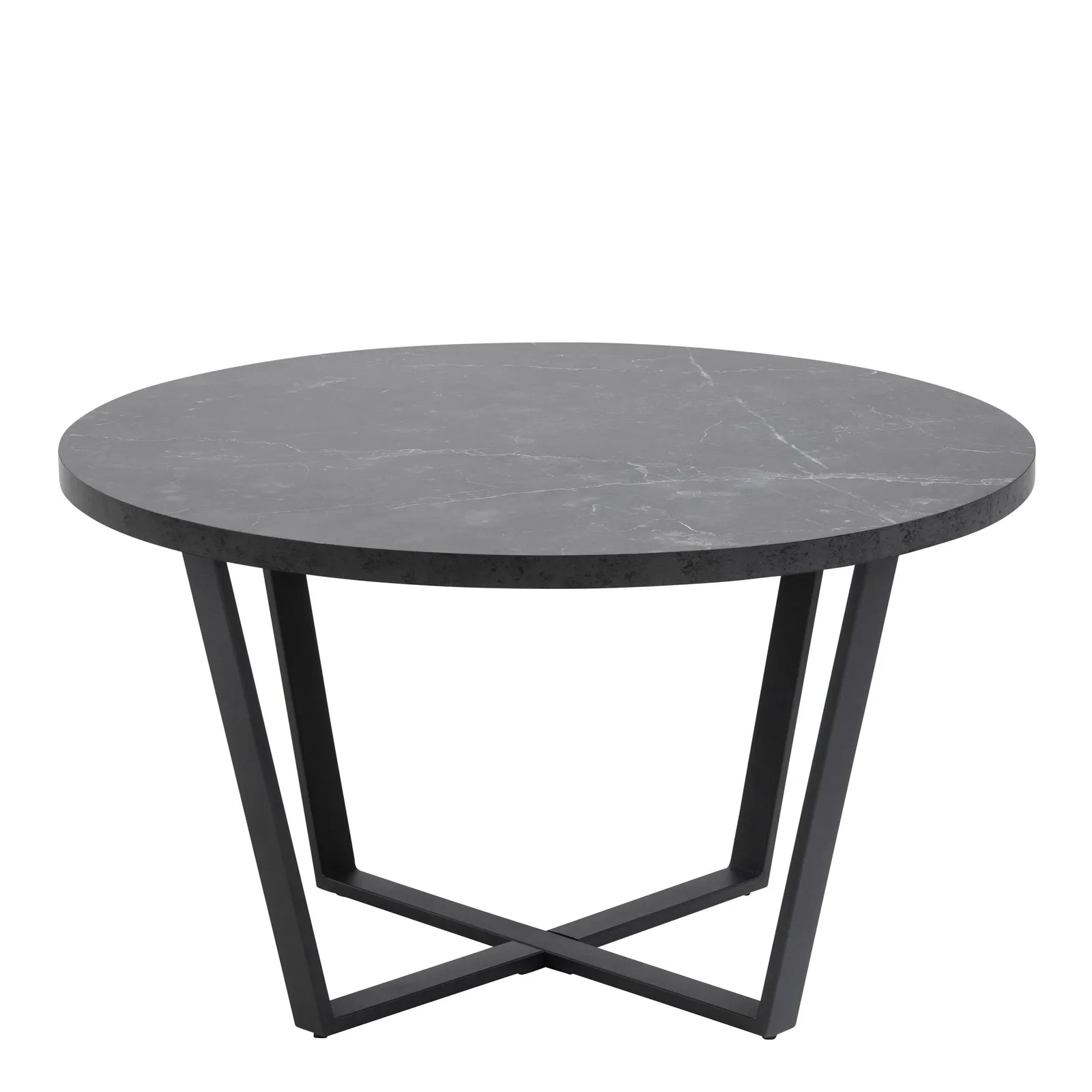 Furniture To Go Amble Round Coffee Table with Black Marble Effect Top 2
