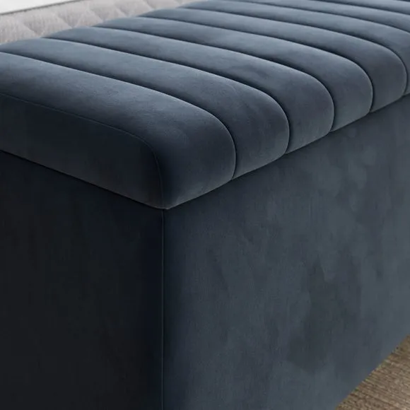 Alara End of Bed Storage Ottoman, Velvet 4