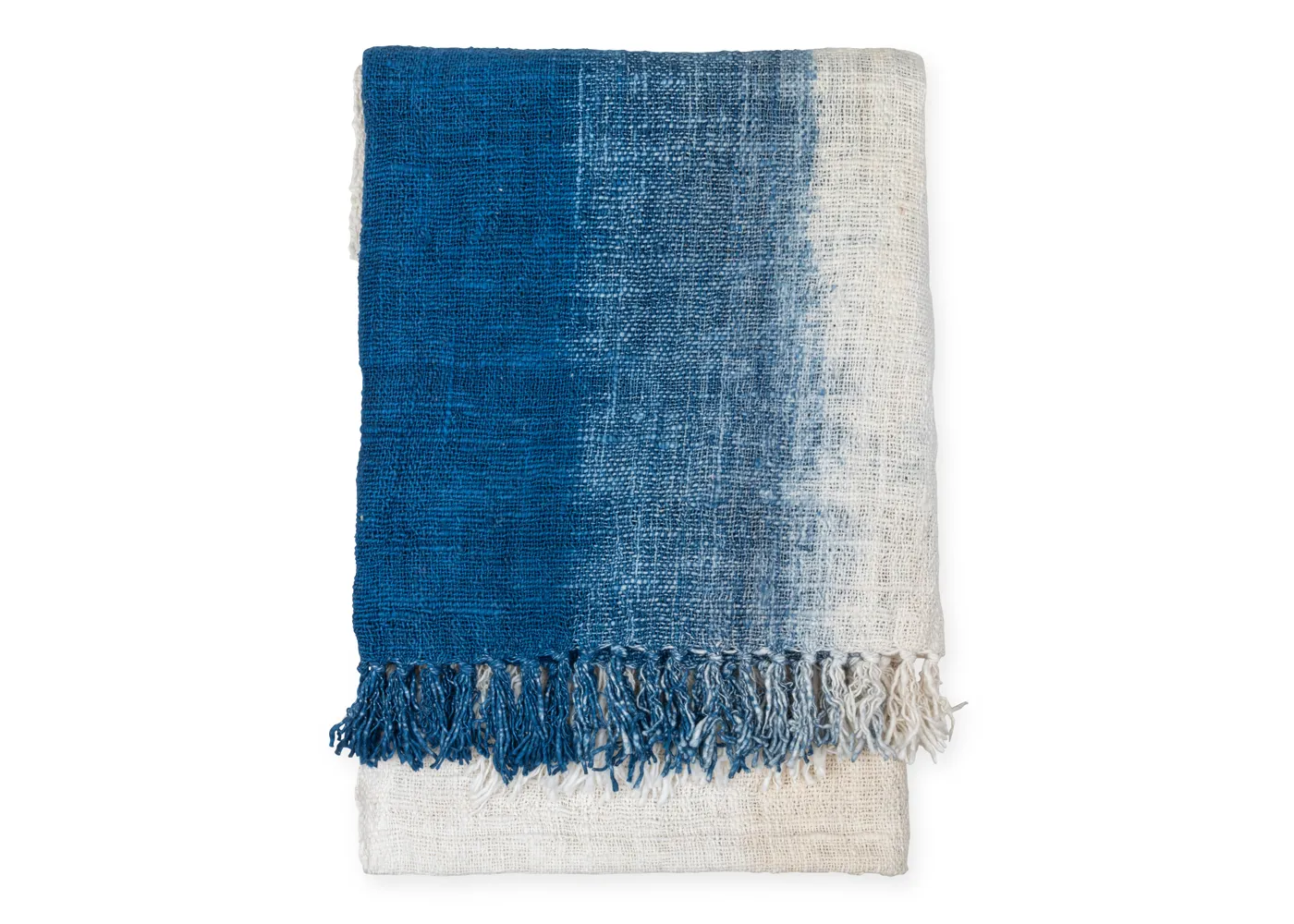 Original Home Handwoven Gradient Cotton Throw Indigo 135 x 200cm