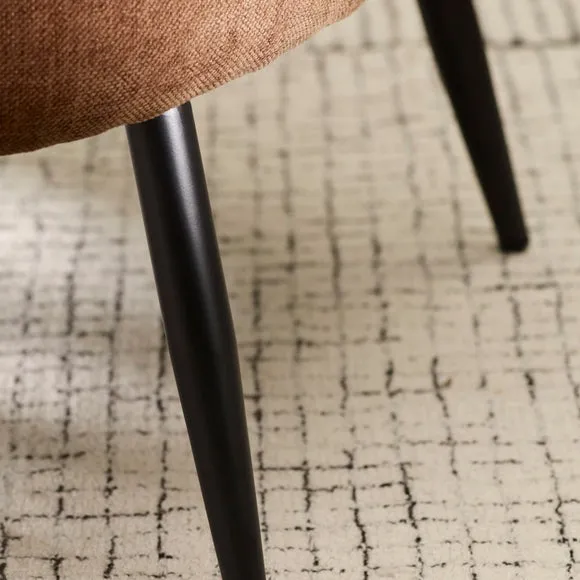 Dahlia Faux Linen Accent Chair 5
