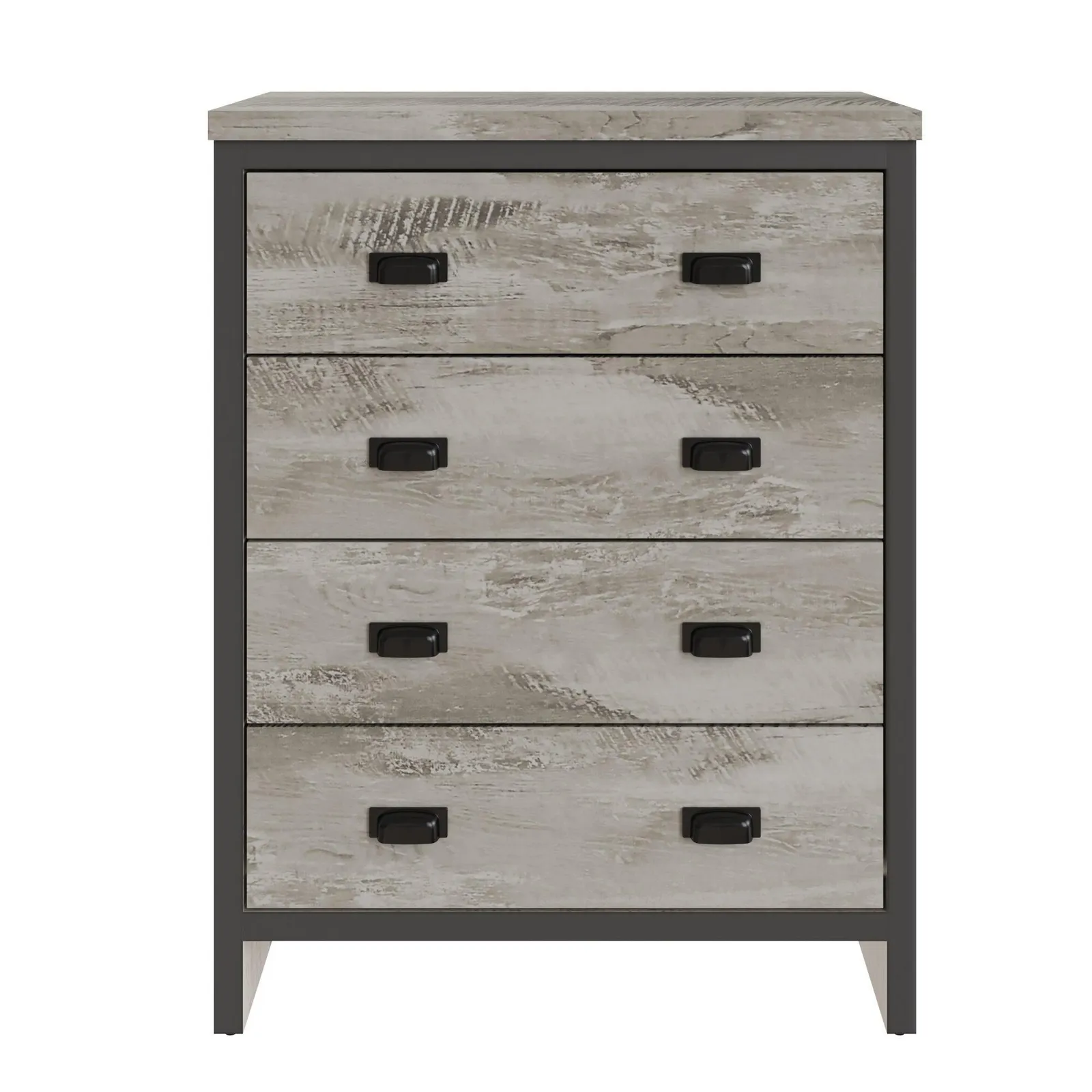 GFW Boston 4 Drawer Chest of Drawers in Grey 2