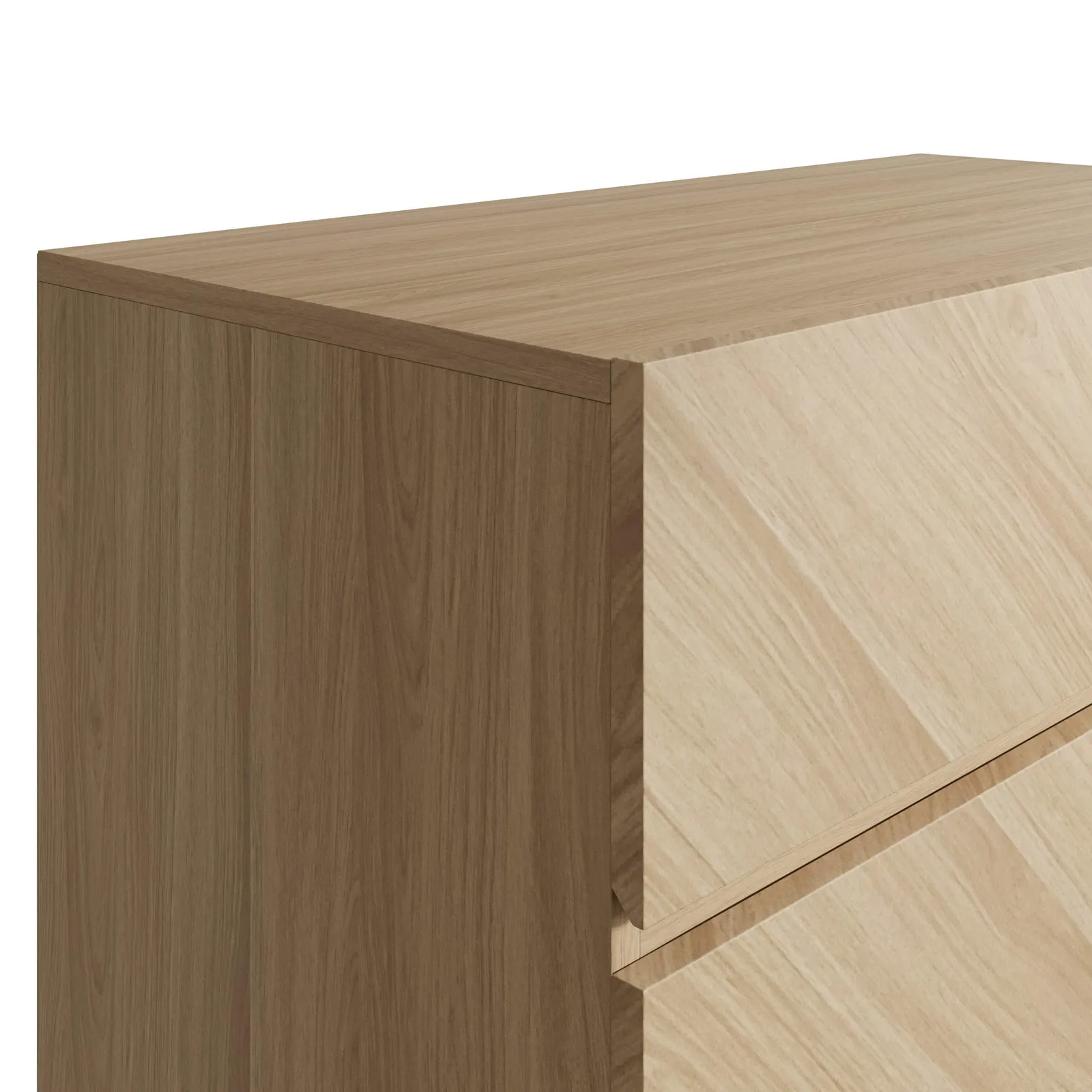GFW Catania 4 Drawer Chest in Light Oak 5