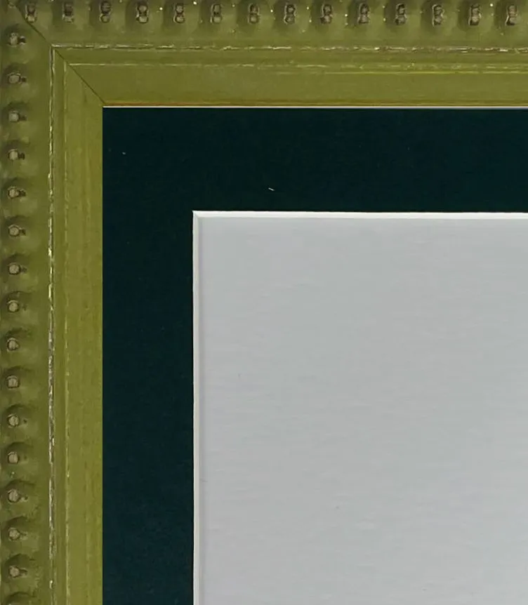 Frames by Post Crown Olive Green with Mount 30 x 30 CM for Image Size 8 x 8 Inch in Dark Olive 2