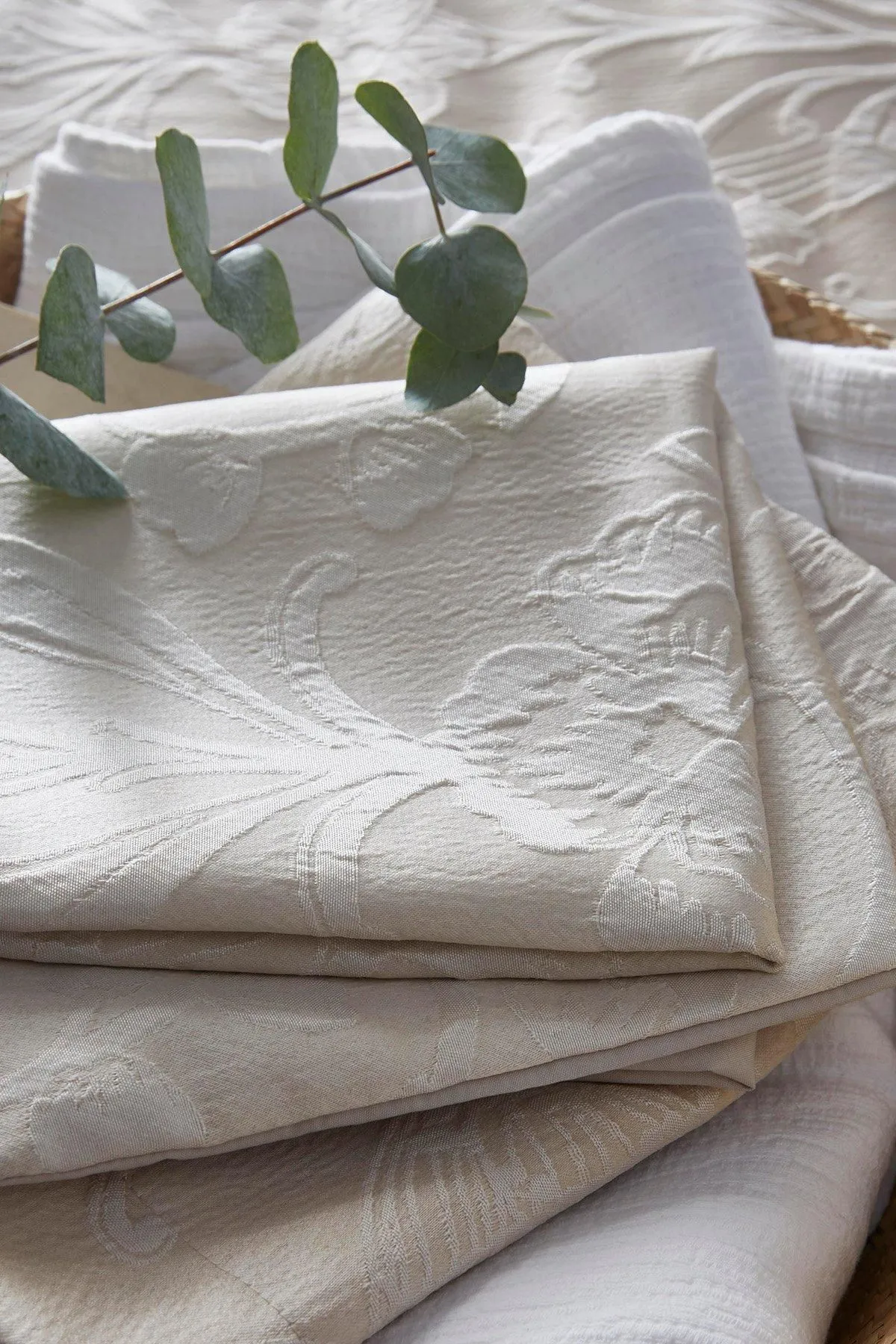Appletree 'Elysia' Jacquard Duvet Cover Set in Beige 4