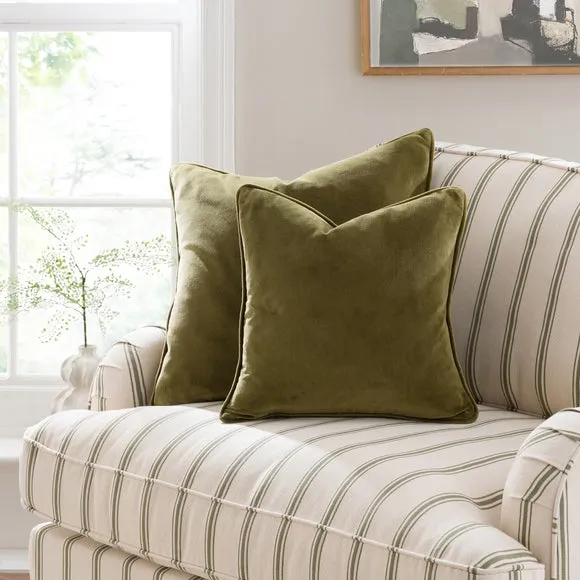 Clara Cotton Velvet Square Cushion 1