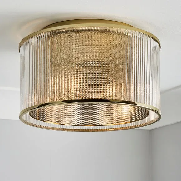 Kruze Glass Flush Ceiling Light