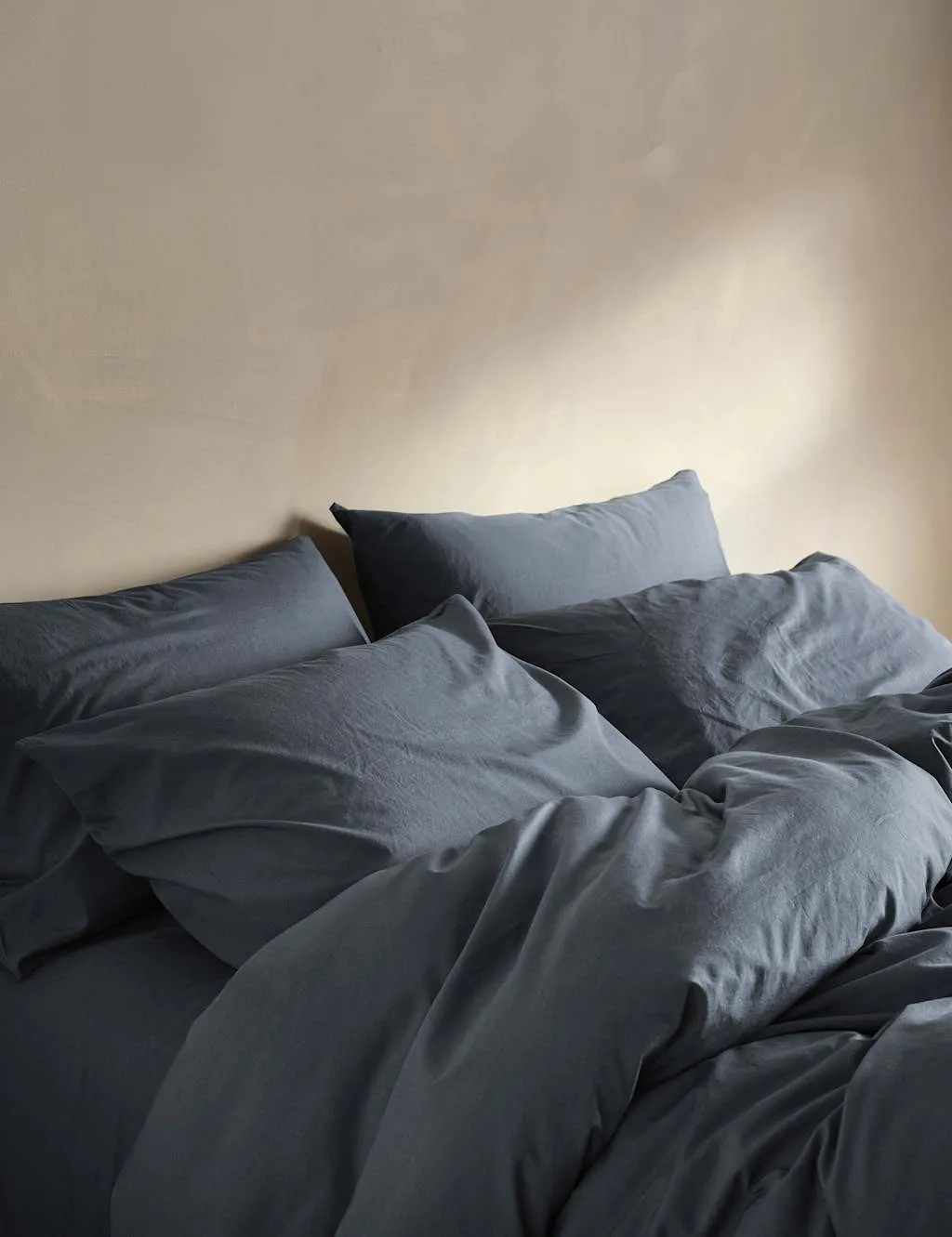 Bedfolk Pure Cotton Relaxed Duvet Cover Navy