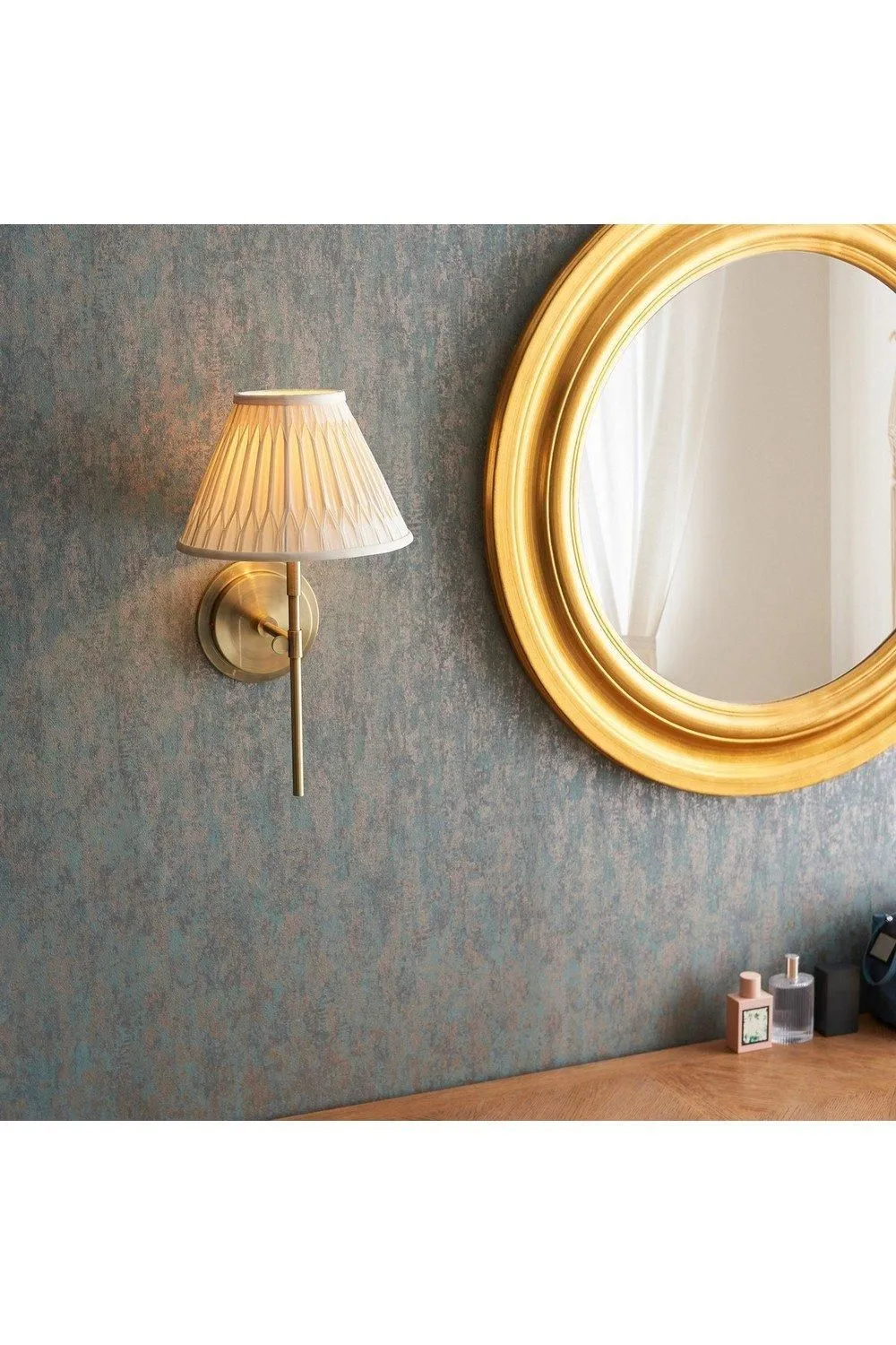 Netlighting Rennes Fitting Only Wall Lamp Antique Brass Plate in Gold 6