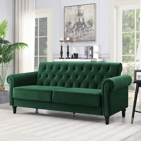 Greta Velvet 3 Seater Sofa 1