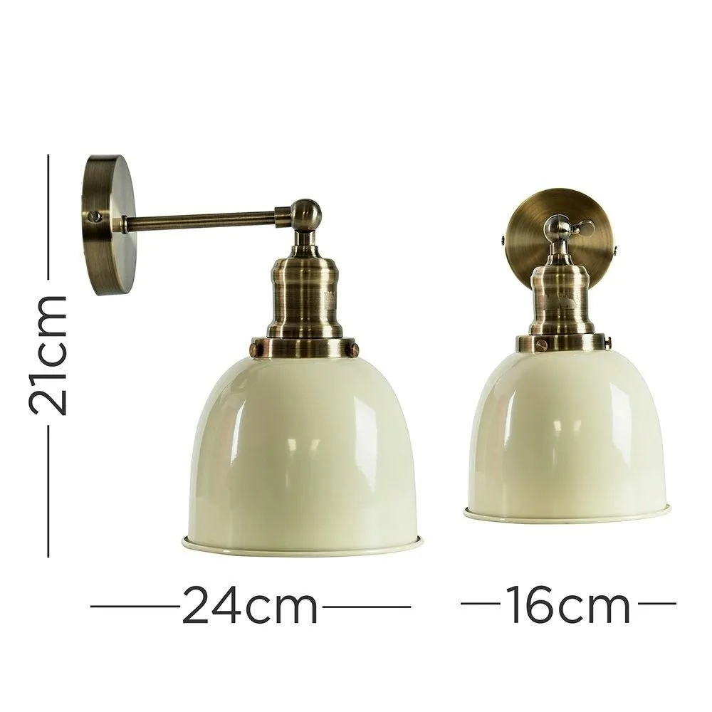 ValueLights Wihelm Pair of Gold Indoor Wall Lights 4