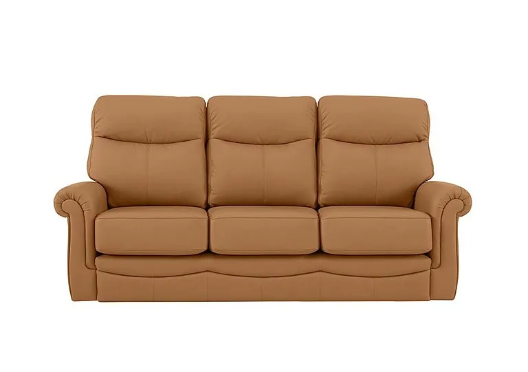 Avon 3 Seater Leather Sofa - No Recliner - Cambridge Tan