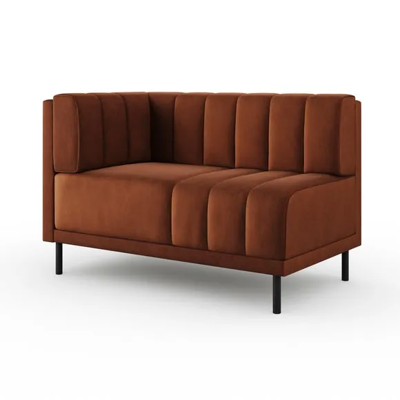 Amali Corner Dining Bench, Matte Plush Velvet 6