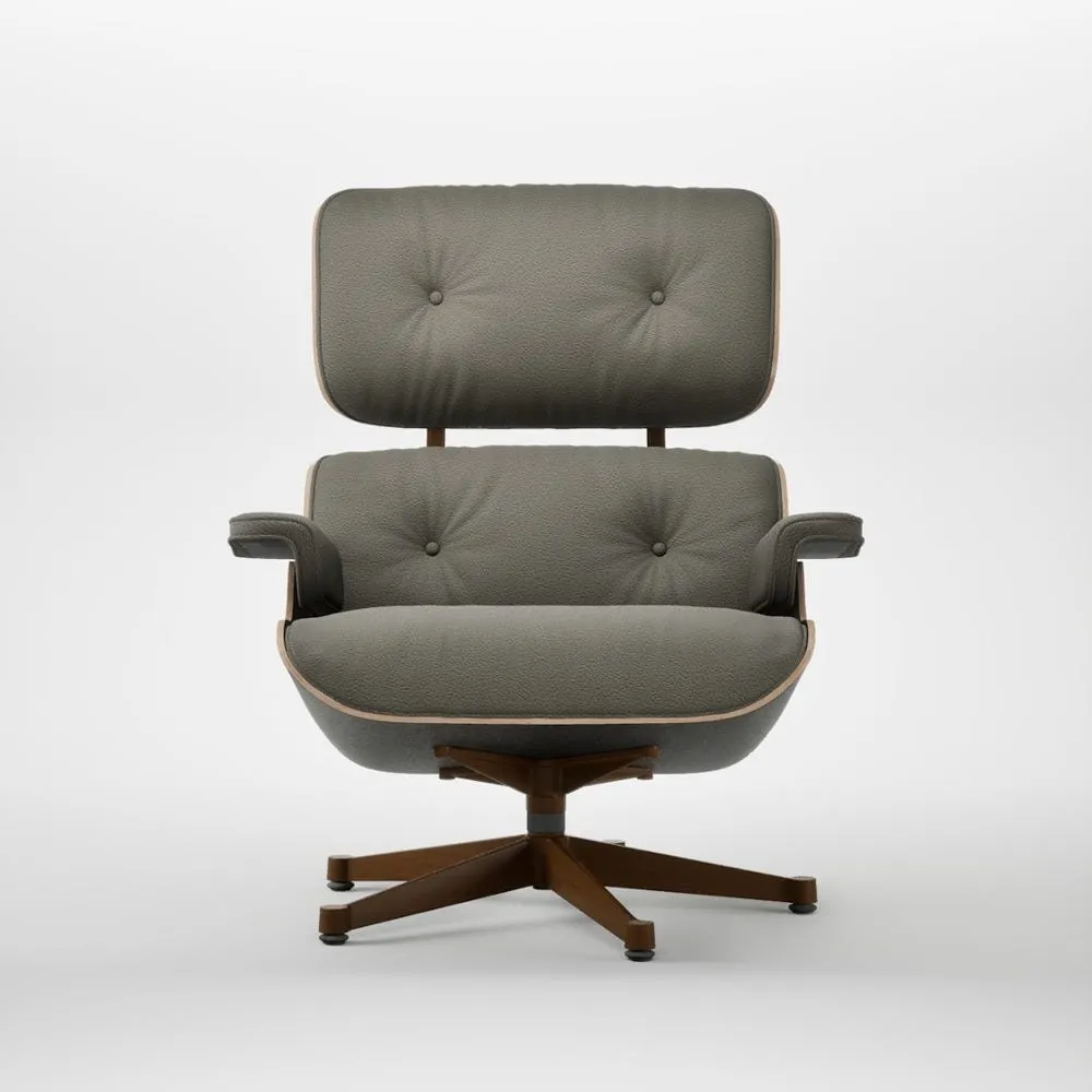 Eames Lounge Chair Cherry Natural Contemporary L50 58 Khaki Black Base 04 1