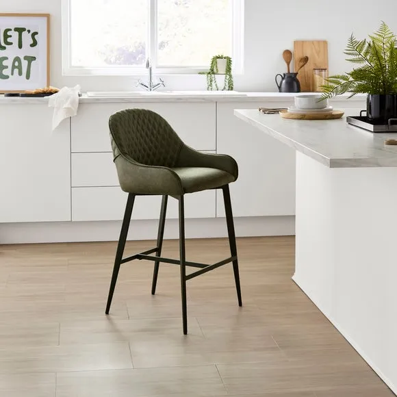 Hudson Bar Stool, Faux Leather 1