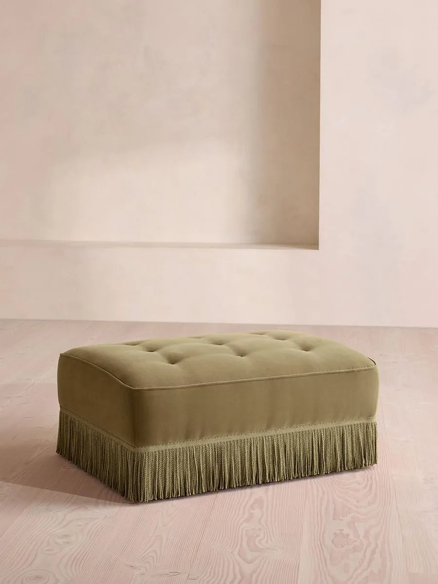 Elowen Ottoman, Velvet, Lichen
