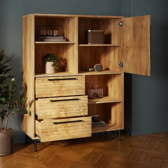 Bryant 1 Door 3 Drawer Highboard 2