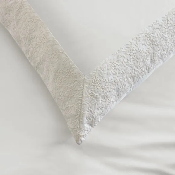Dorma Elmley Embroidered 100% Cotton Sateen Standard Pillowcase Pair 3