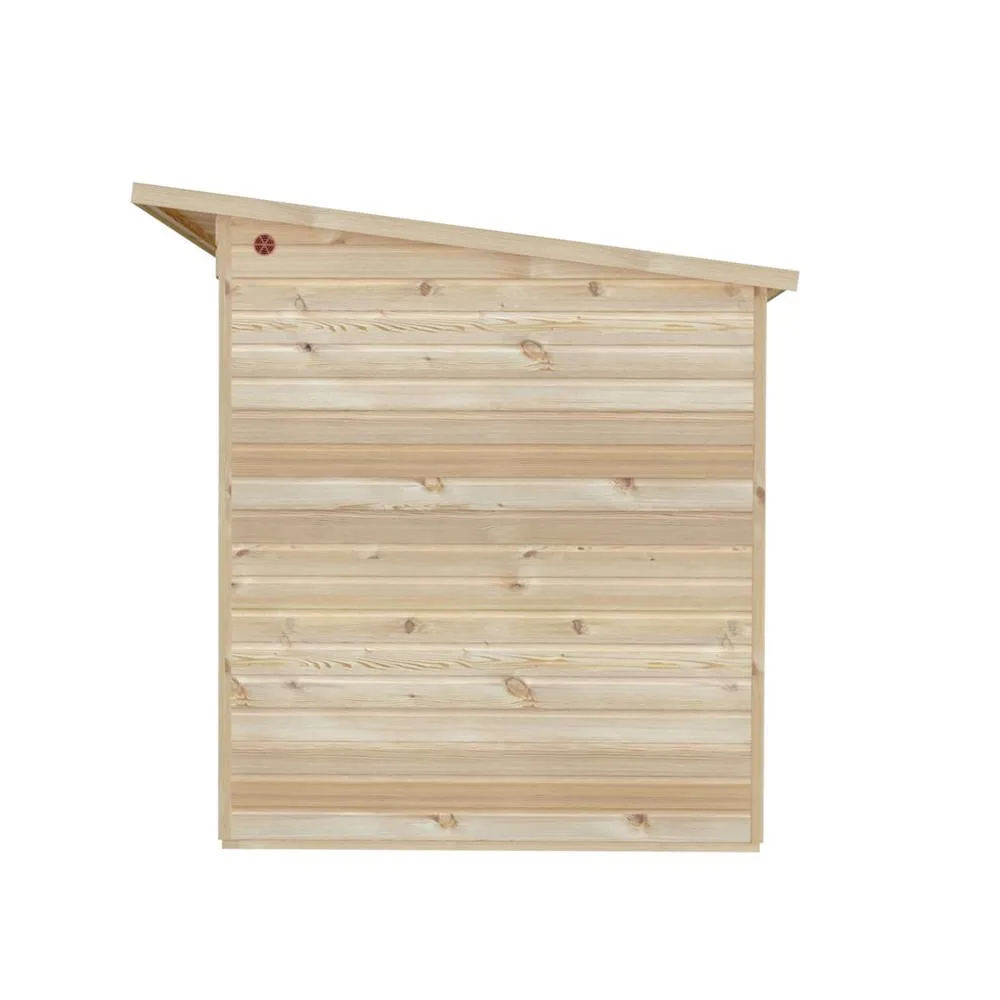 Shires Lela 16x6 Summerhouse including Storage - L185.8 x W476 x H228.4 cm in Light Brown 5