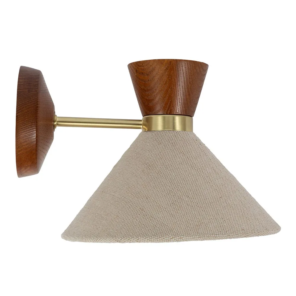 Heal's Osaka Wall Light Natural & Walnut Finish 2
