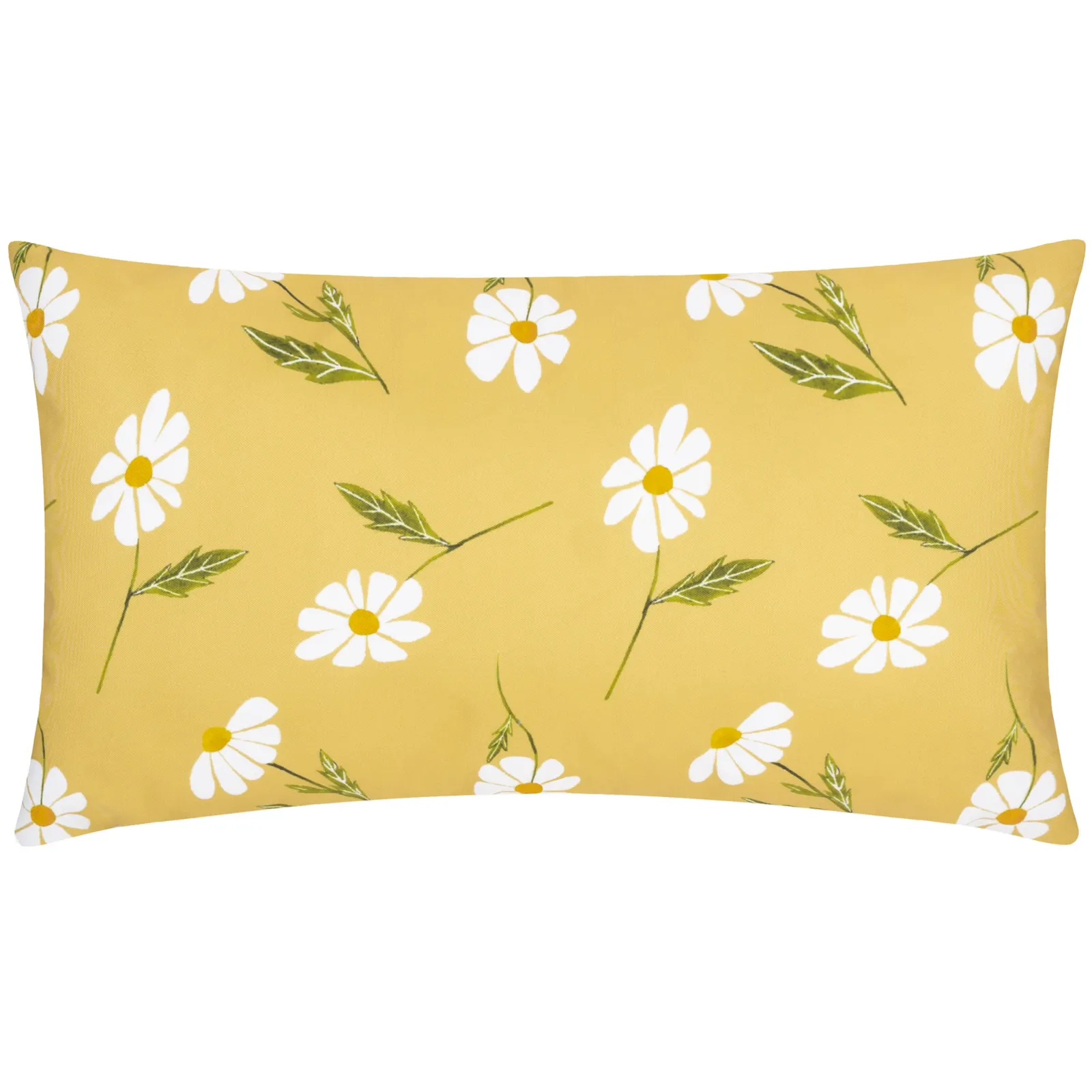 Wylder Daisies Floral Reversible Water & UV Resistant Outdoor Cushion in Yellow 3