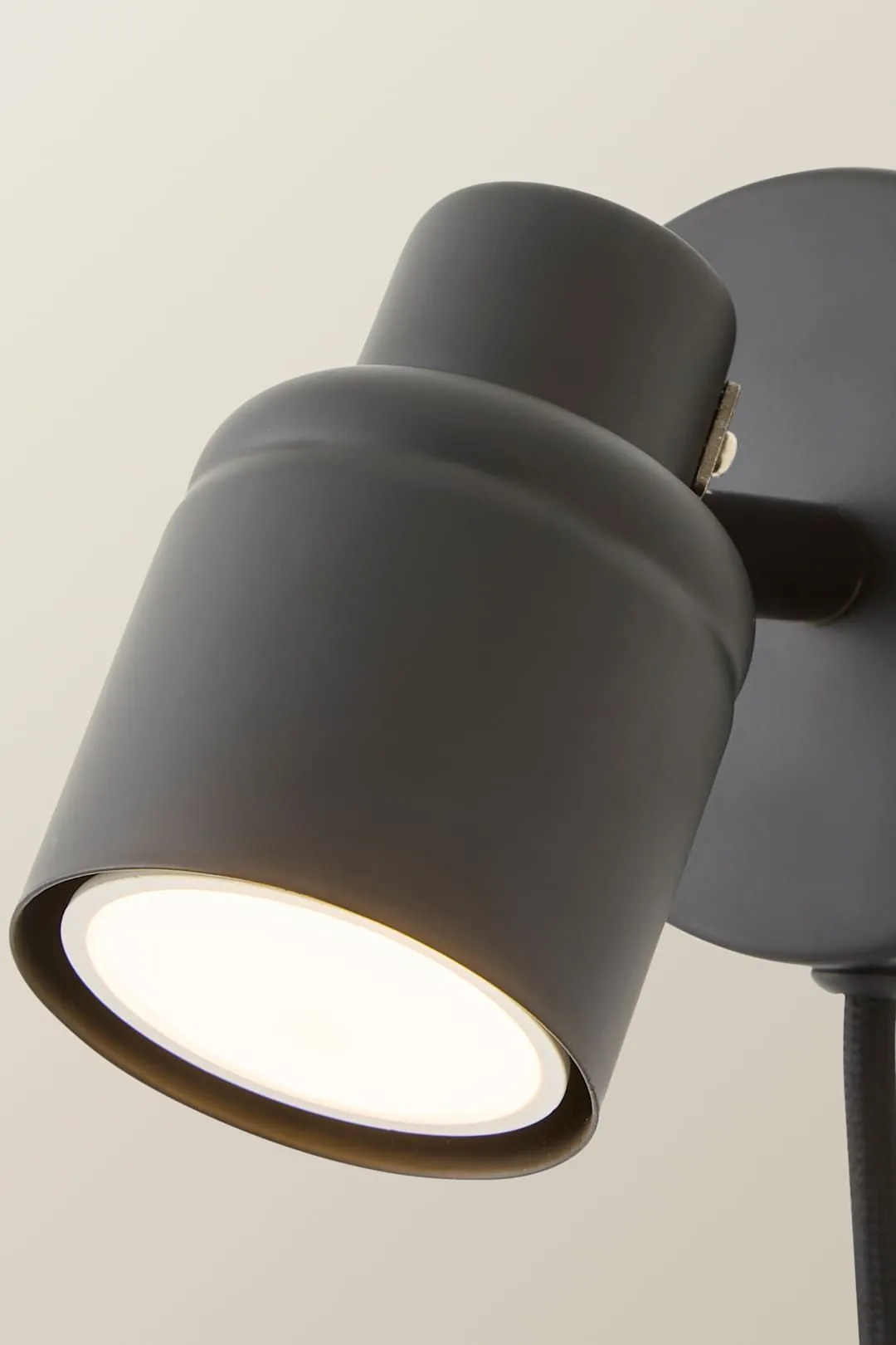 ValueLights Benton Single Adjustable Plug In Spotlight Wall Light in Black 5