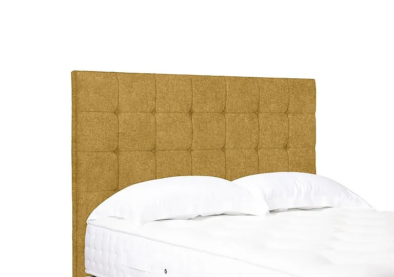 Artisan Collection Kaito High Floor Standing Headboard - Super King - Tweed Mustard