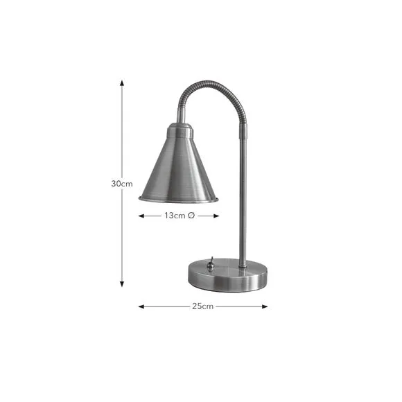 Newton Industrial Goose Neck Adjustable Table Lamp 6