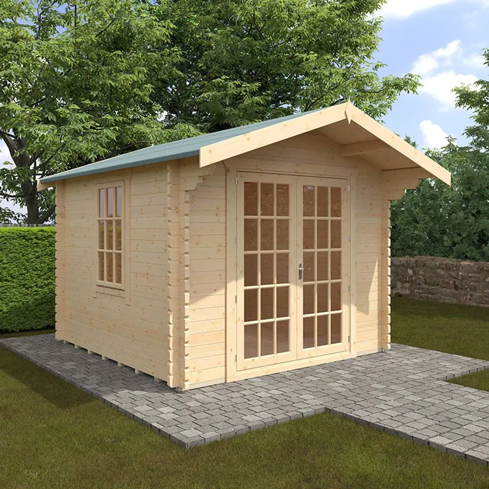 Buttercup Farm 10x10w The Lotherton Plus 44mm Cabin - L295 x W295 x H261.6 cm in Natural 2