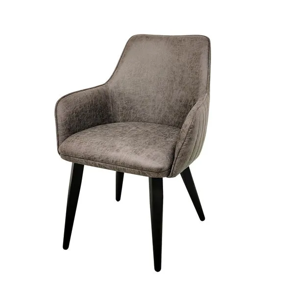 Indus Valley Set of 2 Logan Dining Chairs, Faux Leather 3