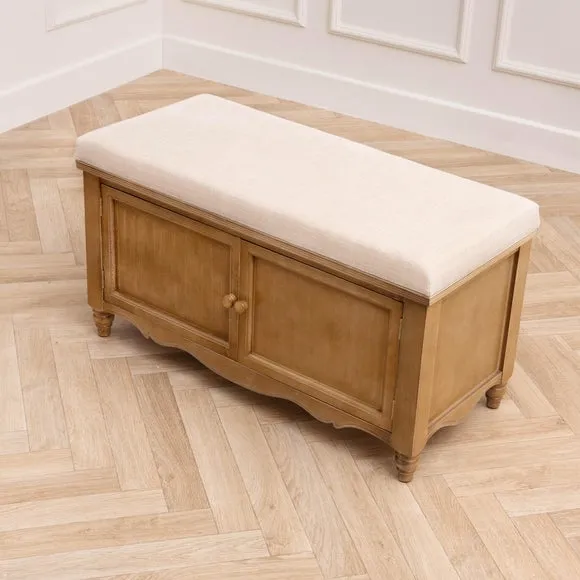Voyage Maison Rosalie Oak Storage Bench 3