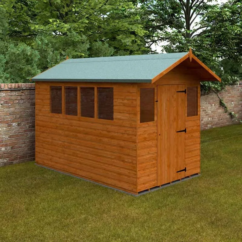 Buttercup Farm 10x6 Cabin 12mm Shed - L295xW175xH229.7 cm - Solid Wood/Softwood/Pine in Burnt Orange 2