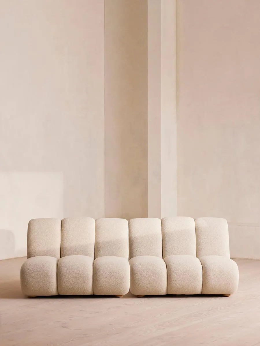 Noelle Modular Sofa, Four Seater, Boucle, Natural