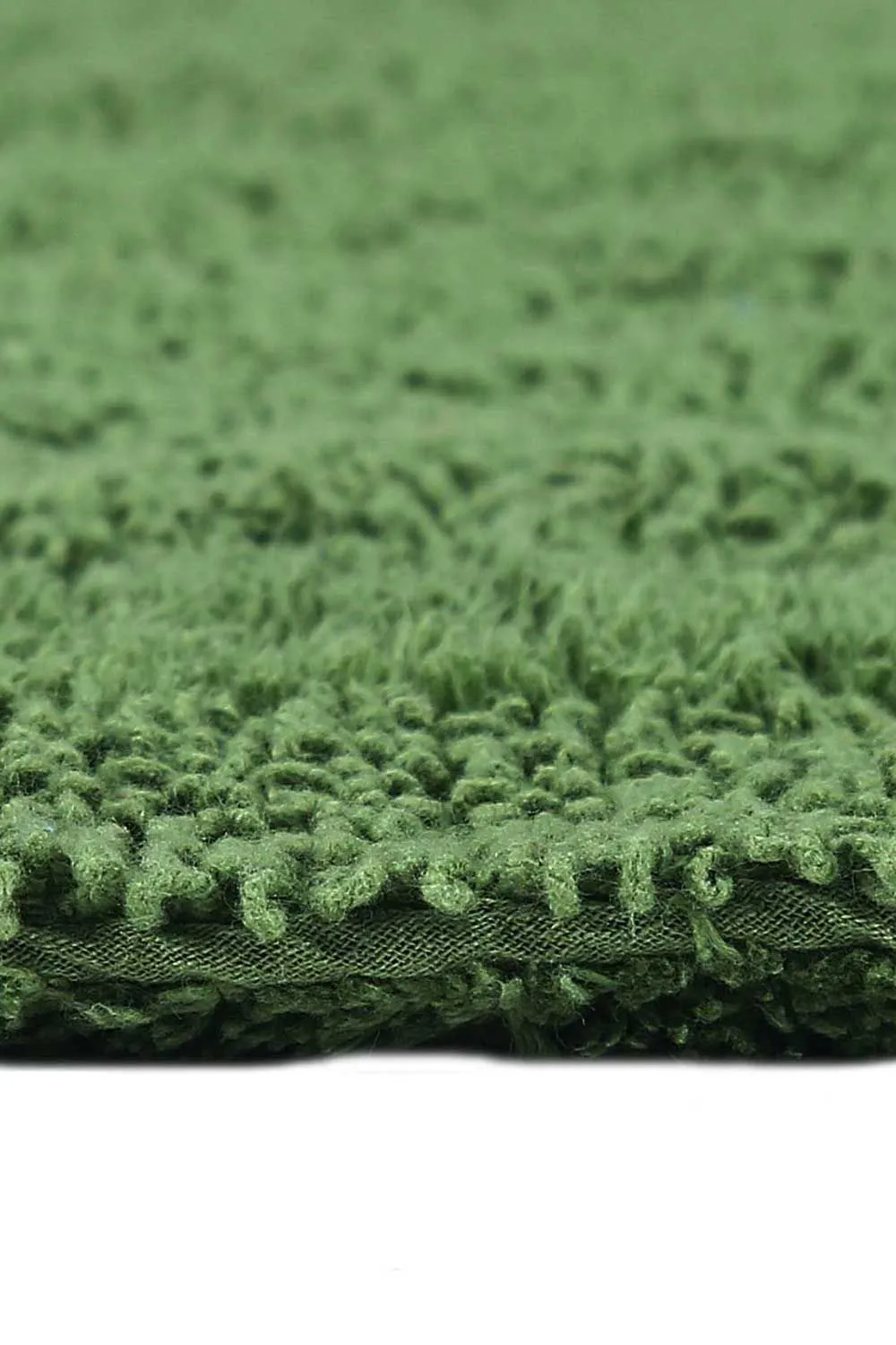 Homescapes Luxury Square Bath Mat 1600GSM 100% Cotton Reversible Shower Mat, 50cm in Light Green 4
