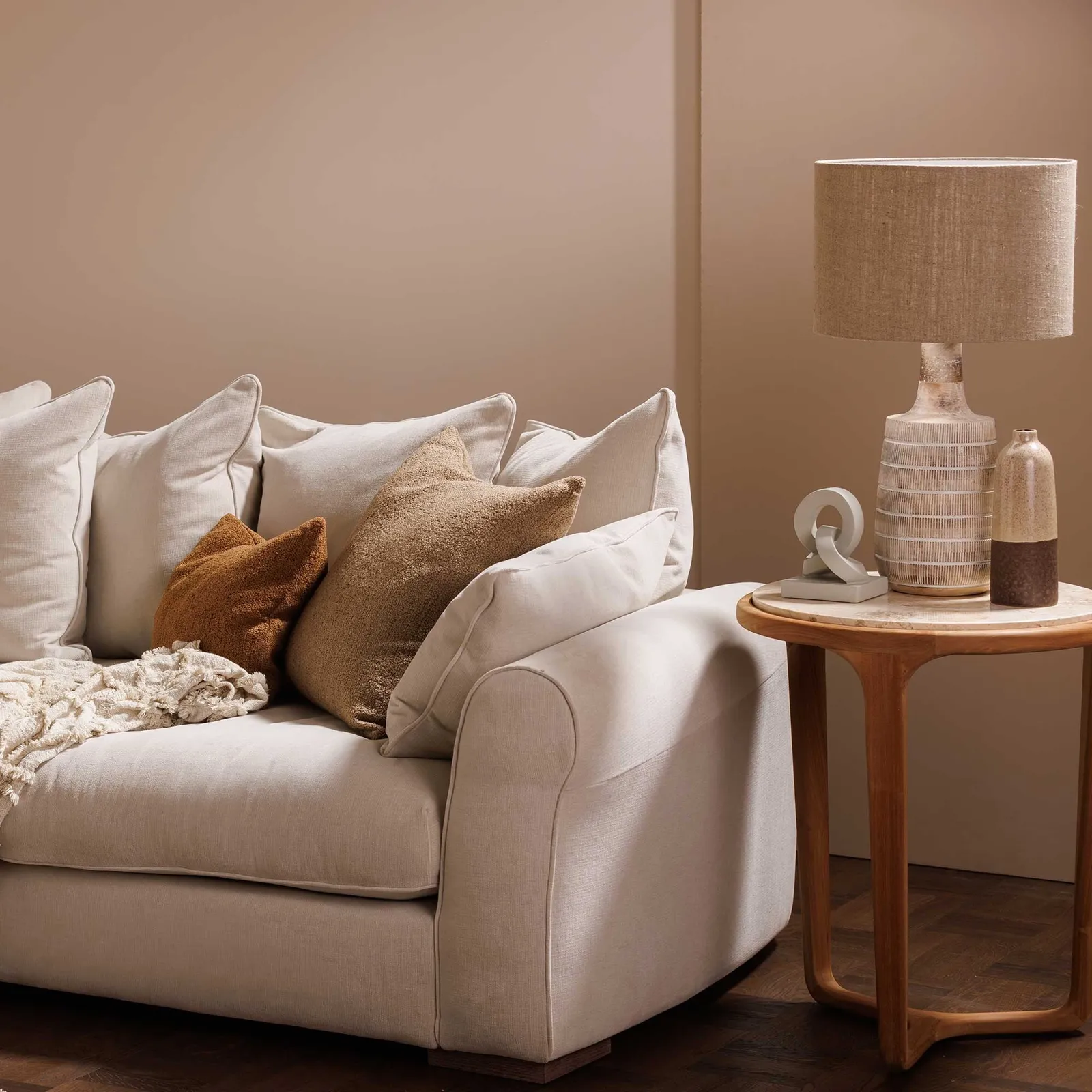 Terza Side Table 55X60Cm, Round, Neutral Wood | Barker & Stonehouse 2