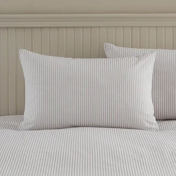 Durham Textured Stripe 100% Cotton Duvet Cover & Pillowcase Set 6