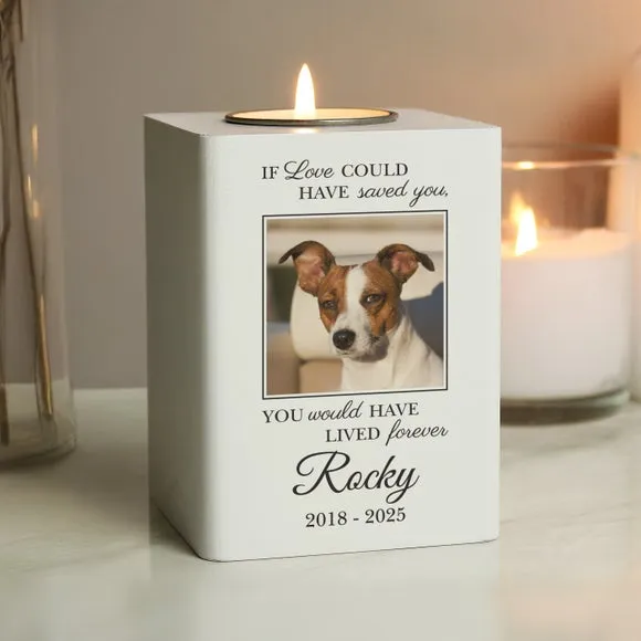 Personalised Pet Photo Memorial Tealight Holder 2