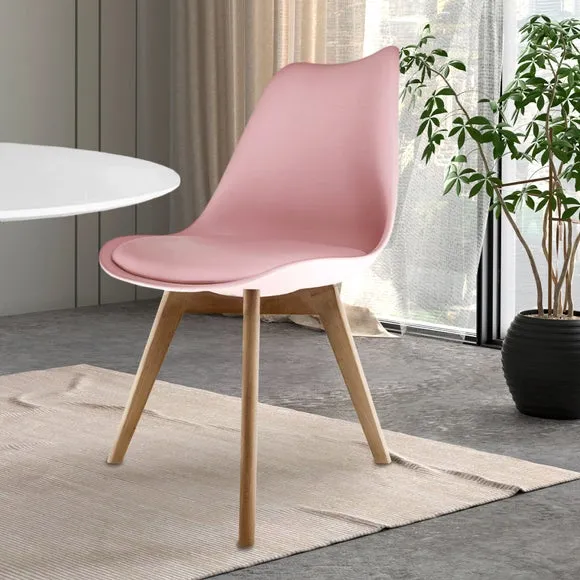 Fusion Living Soho Plastic Dining Chair with Squared Legs 1