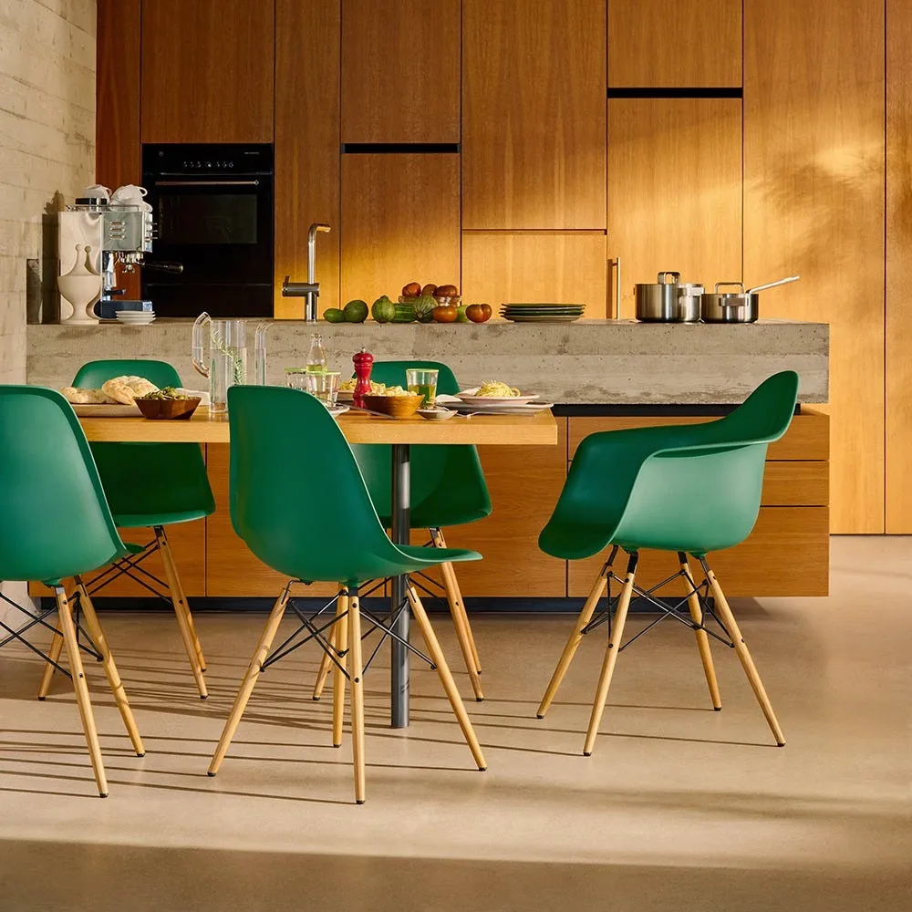 Vitra Eames DAW Armchair New Height Ice Grey Dark Maple Base 4