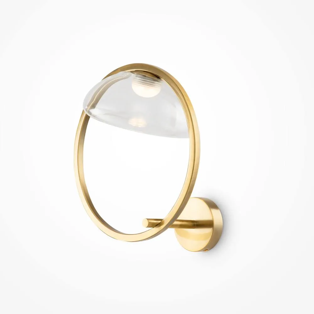 Netlighting Maytoni Lunare I Modern Integrated LED Wall Lamp Brass 3000K in Gold