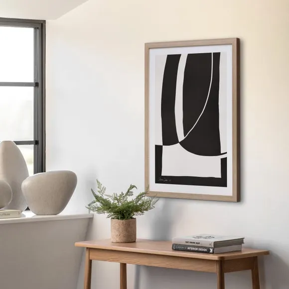 Cedar & Sage Abstract Noir et Blanc Framed Print