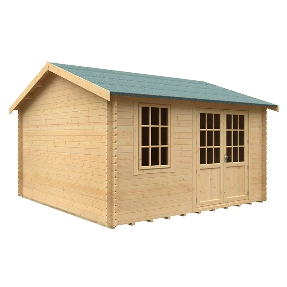 Buttercup Farm 14x14 The Henley 28mm Cabin - L415 x W415 x H293.2 cm in Natural 1