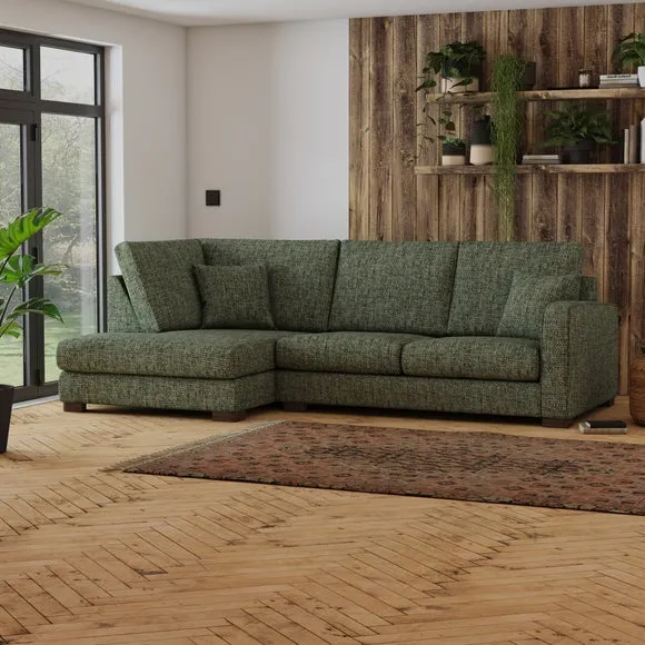 Carson Deep Sit Chunky Chenille Corner Sofa 1