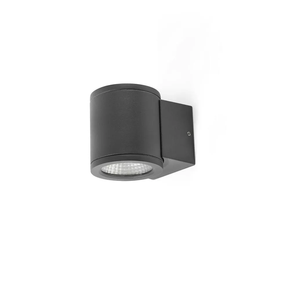 Netlighting Tond 1 Light Dark Grey LED Wall Lamp 2700K 6W 2700K IP54