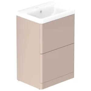 Nexa By VADO Veva Sunset Pink Freestanding Vanity Unit & Ceramic Basin - 500mm
