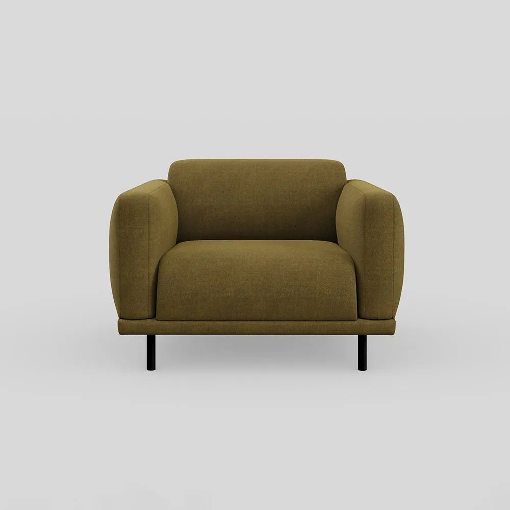 Heal's Harri Armchair Smart Luxe Velvet Peridot