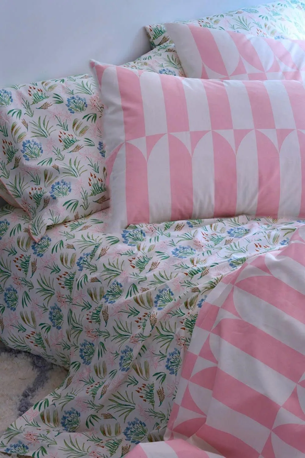 Martex Pink Waverly Tile Duvet Cover Set