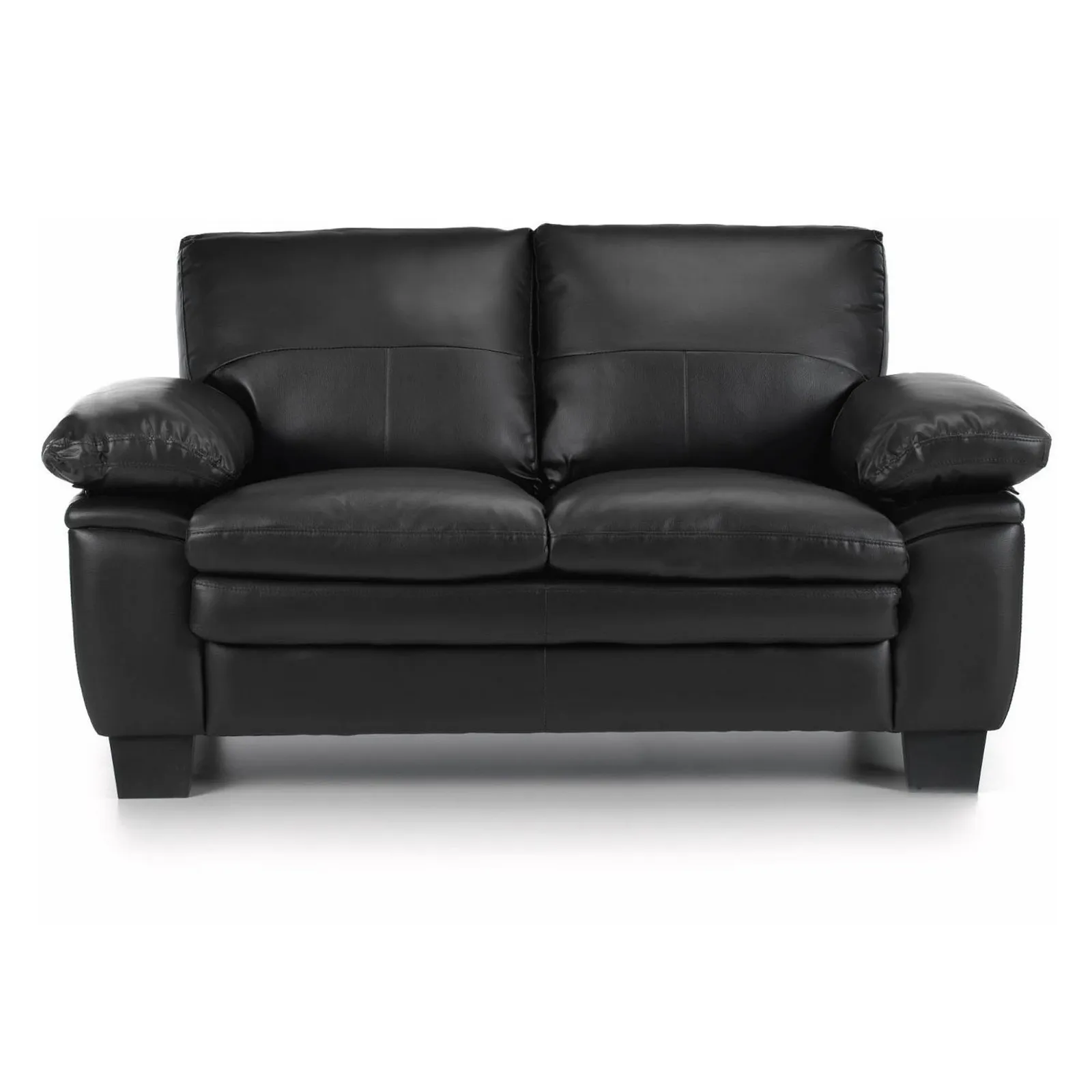 Texas 2 Seater Bonded Leather Sofa Black